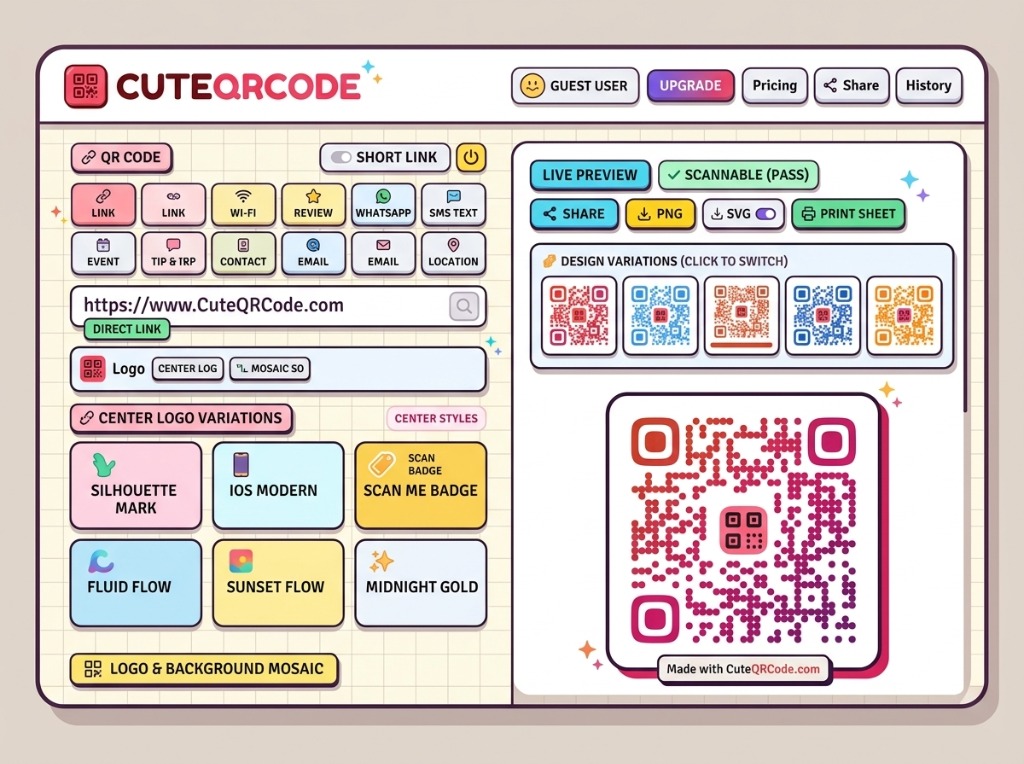CuteQRCode interface preview