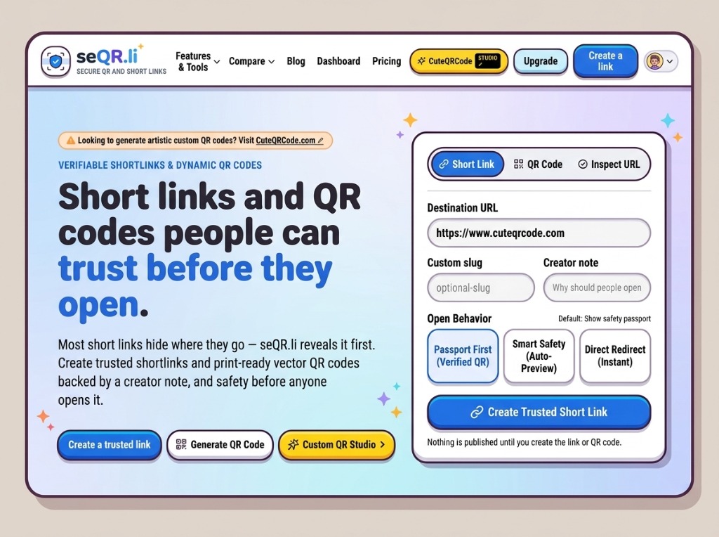 seQR.li interface preview